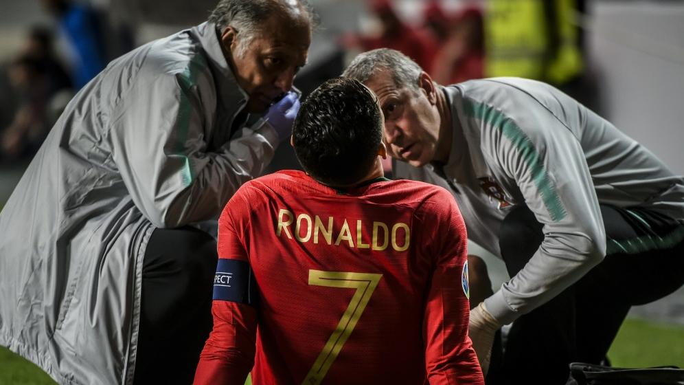 Cristiano Ronaldo erlitt eine Verletzung am Beugemuskel Cristiano Ronaldo erlitt eine Verletzung am Beugemuskel