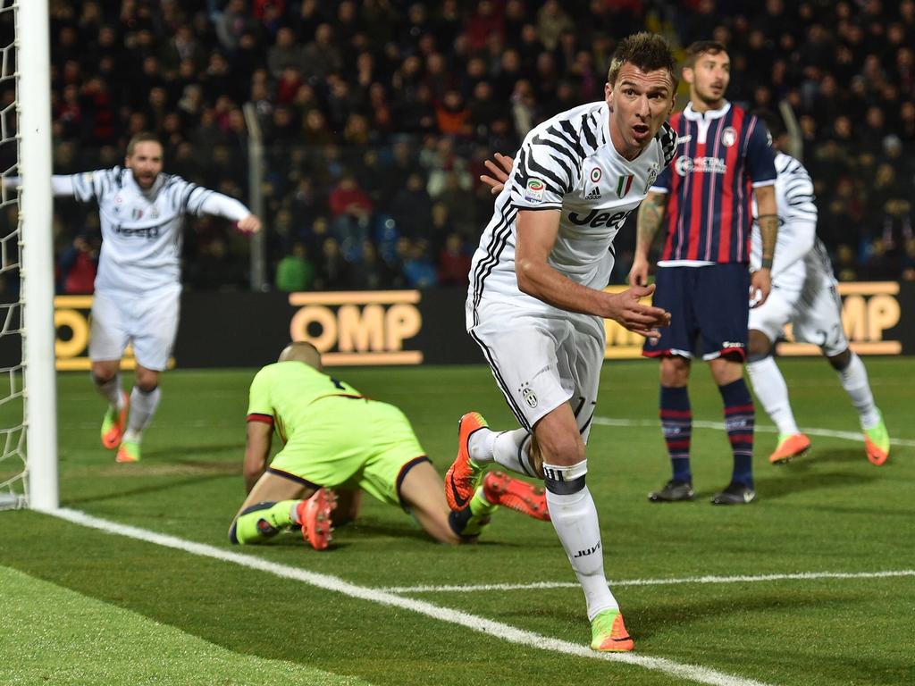 Mario Mandžukić traf für Juventus zum 1:0 gegen Crotone