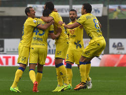 Los jugadores del Chievo celebran su triunfo ante los suyos. (Foto: Getty)