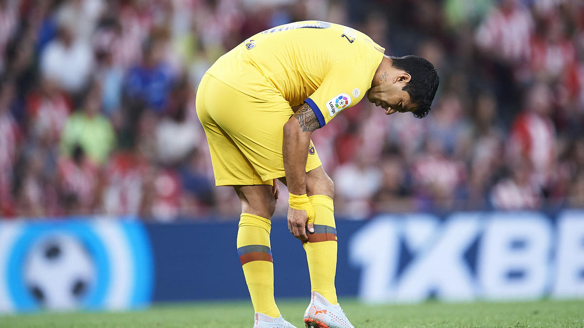 Luis Suárez verletzte sich an der Wade Luis Suárez verletzte sich an der Wade