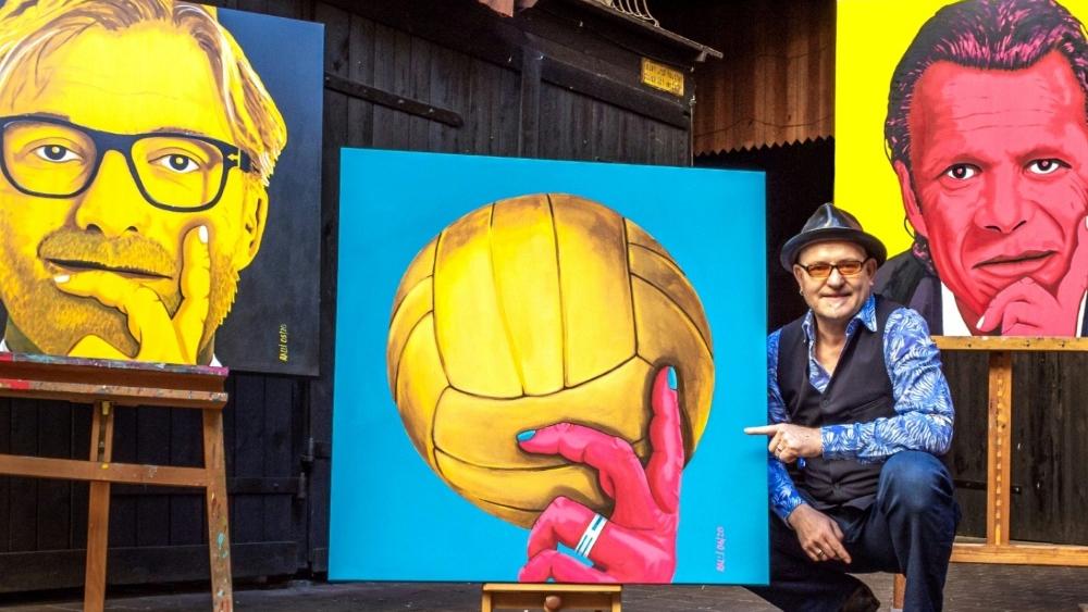 Auf der Leinwand verewigt: Meistertrainer Jürgen Klopp Auf der Leinwand verewigt: Meistertrainer Jürgen Klopp