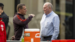 Eberl (li.) ist aktueller Sportvorstand beim FC Bayern, Hoeneß (re.) ist heute Ehrenpräsident