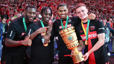 Die Stars von Bayer Leverkusen hatten reichlich Grund zum Feiern