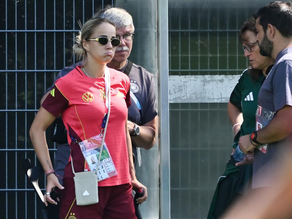 Giulia Gwinn nach ihrer Verletzung beim DFB-Training Giulia Gwinn nach ihrer Verletzung beim DFB-Training