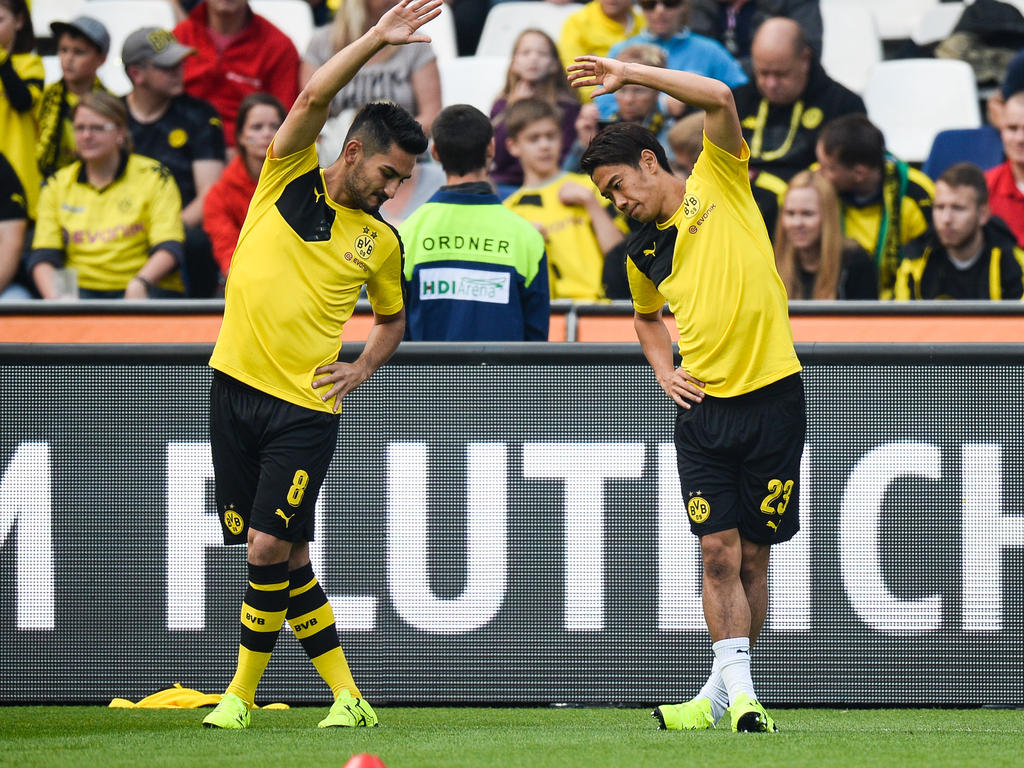 İlkay Gündoğan (l.) und Shinji Kagawa sind derzeit in Topform İlkay Gündoğan (l.) und Shinji Kagawa sind derzeit in Topform