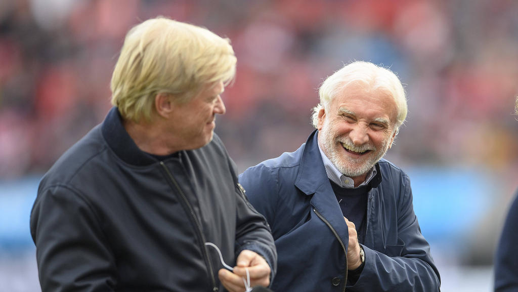 Rudi Völler (r.) und Oliver Kahn kennen sich seit Jahrzehnten