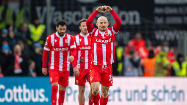 Maximilian Krauß erzielte das 2:0 für Drittliga-Primus Energie Cottbus