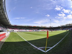 Stadion De Goffert ligt er zonnig bij tijdens de competitiewedstrijd NEC - Almere City. (19-04-2015)