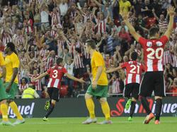 Un gol de Gorka Elustondo (#3) en el minuto 24 clasificó al Athletic. (Foto: Imago)