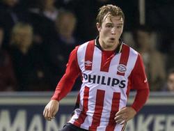 Martijn Berden is gefocust tijdens het competitieduel Jong PSV - Sparta Rotterdam (18-09-2015).