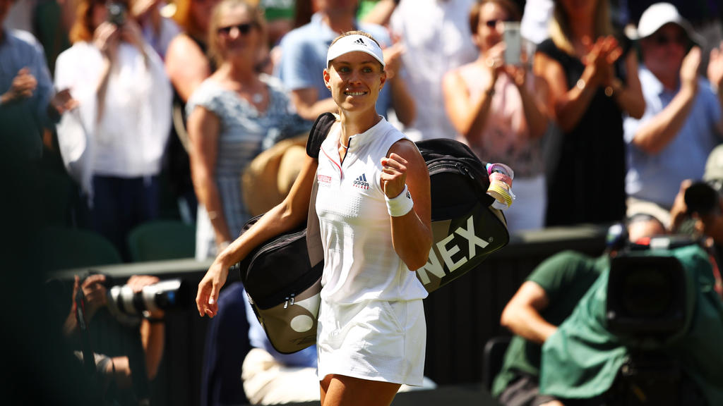 Angelique Kerber freut sich über den Einzug ins Finale Angelique Kerber freut sich über den Einzug ins Finale