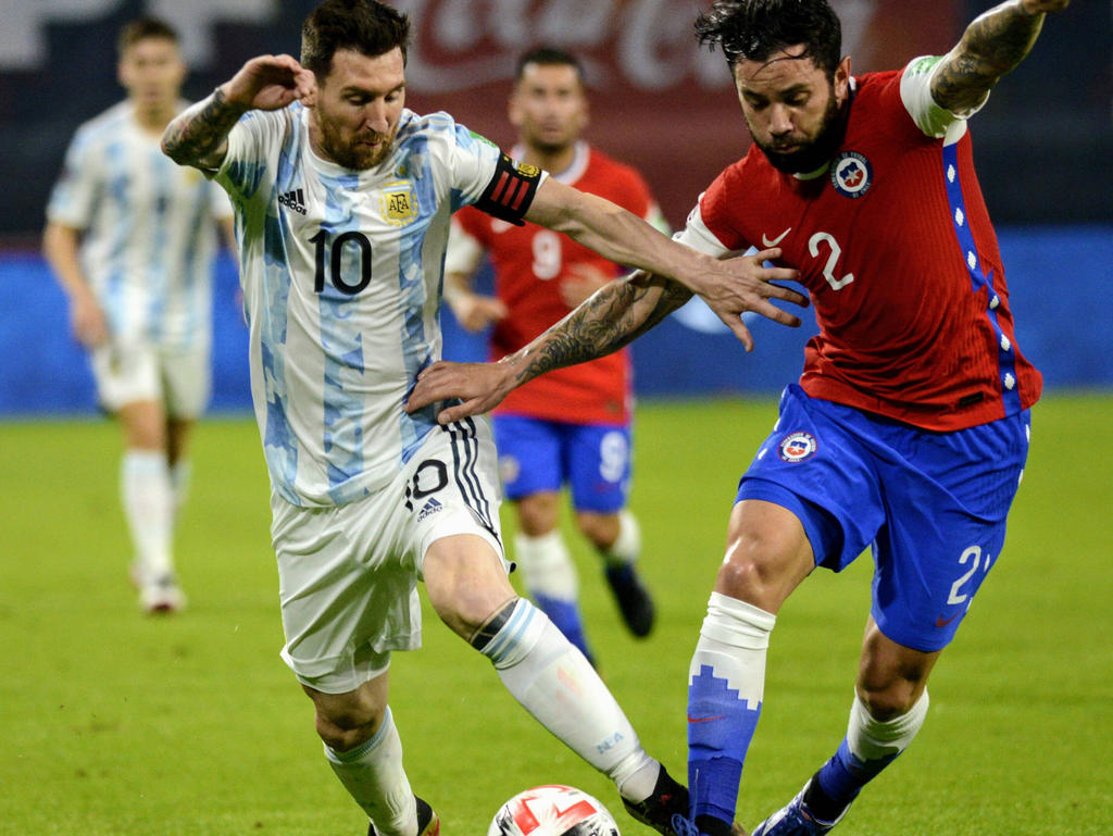 Messi estuvo activo en el frente de ataque argentino.