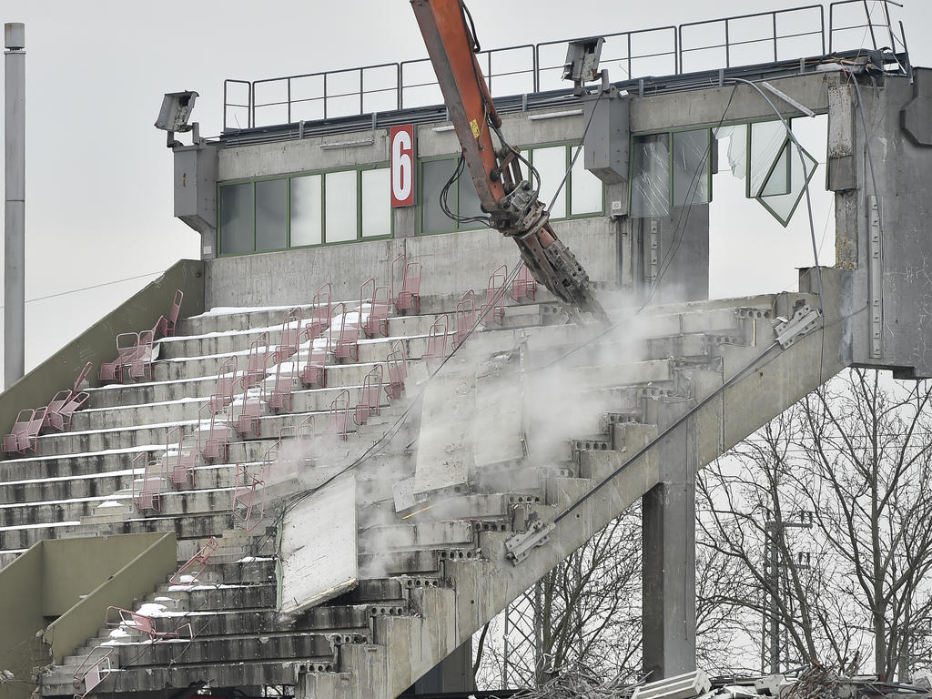 Der letzte Teil des Hanappi-Stadions wurde am Donnerstag abgerissen