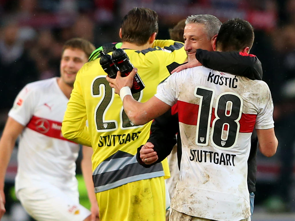 Jubel beim VfB Stuttgart über den fünften Sieg in Serie