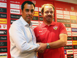 Robin Dutt (l.) zweifelt nicht an Alexander Zorniger