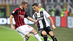 Cristiano Ronaldo erzielte gegen AC Milan seinen achten Treffer in der Serie A