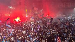 Die Fans in Neapel feiern den Meistertitel