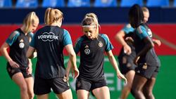 Vor dem Spiel gegen Island geben die DFB-Frauen beim Abschlusstraining alles