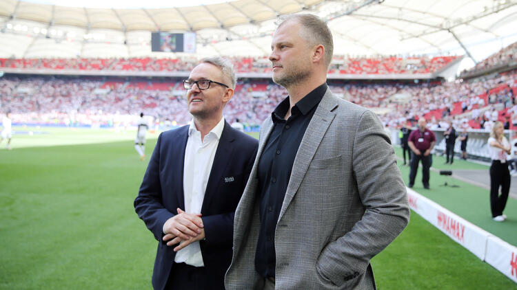 Fabian Wohlgemuth (r.) soll neuer Sportvorstand beim VfB Stuttgart werden