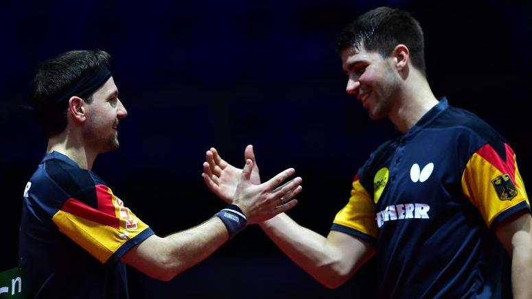 Patrick Franziska (r.) ist im Doppel mit Timo Boll eine Medaille zuzutrauen Patrick Franziska (r.) ist im Doppel mit Timo Boll eine Medaille zuzutrauen