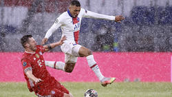 Kylian Mbappé (r.) will mit Paris ins Halbfinale der Champions League