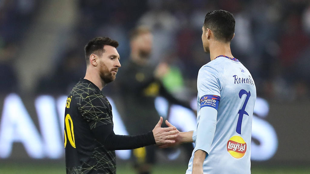 Photos: Ronaldo scores twice in Saudi reunion with Messi