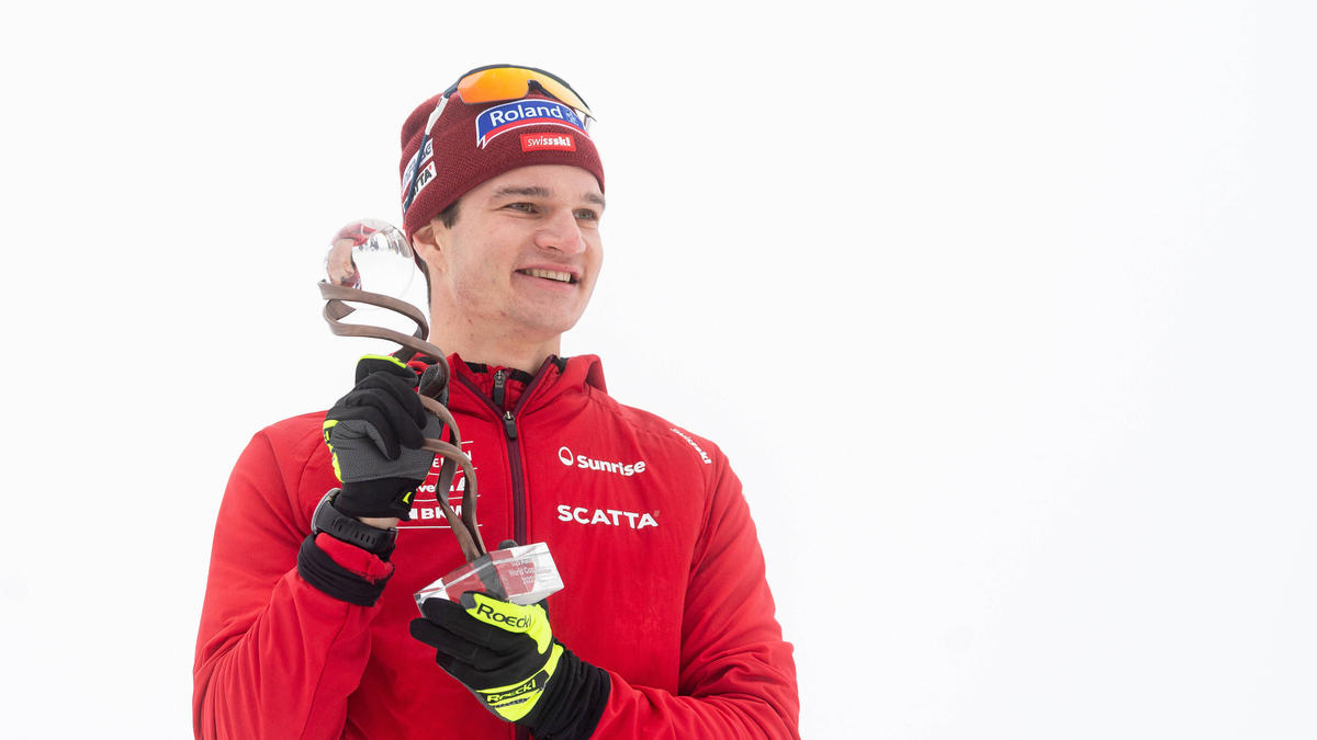 Niklas Hartweg wurde im letzten Biathlon-Massenstart der Saison Zweiter