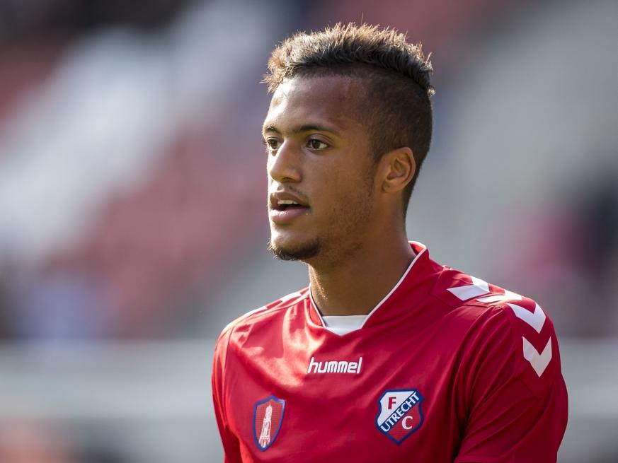 Richario Živković in het shirt van FC Utrecht. De huurling van Ajax is eenmaal trefzeker in het duel met Sparta Rotterdam. (25-09-2016) Richario Živković in het shirt van FC Utrecht. De huurling van Ajax is eenmaal trefzeker in het duel met Sparta Rotterdam. (25-09-2016)