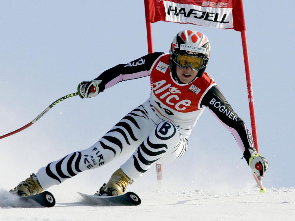 Martina Ertl-Renz zu ihrer aktiven Zeit im norwegischen Hafjell Martina Ertl-Renz zu ihrer aktiven Zeit im norwegischen Hafjell