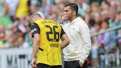 BVB-Coach Nuri Sahin (r.) und Julian Ryerson