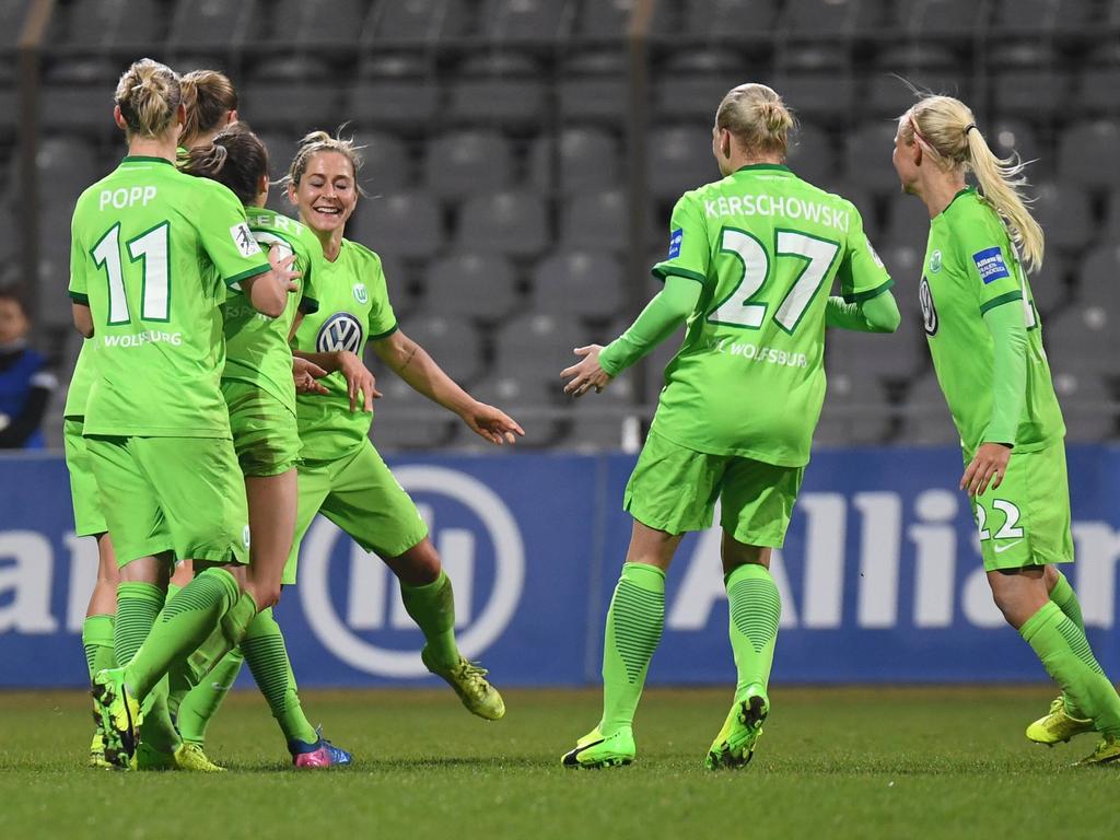 Die Damen des VfL Wolfsburg stehen im Pokal-Halbfinale