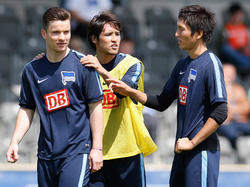 Das Verletzungspech bleibt Alexander Baumjohann (l.) treu