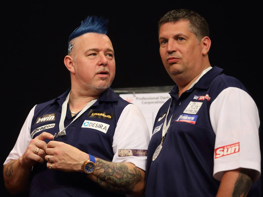 Peter "Snakebite" Wright und Gary Anderson lieferten sich ein packendes Duell Peter "Snakebite" Wright und Gary Anderson lieferten sich ein packendes Duell