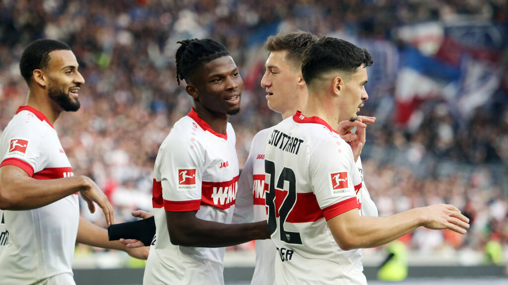 El Bilal Touré (m.) und Fabian Rieder (r.) werden den VfB  wohl verlassen