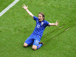 Luka Modric marcó el gol de la victoria croata ante Turquía. (Foto: Getty)