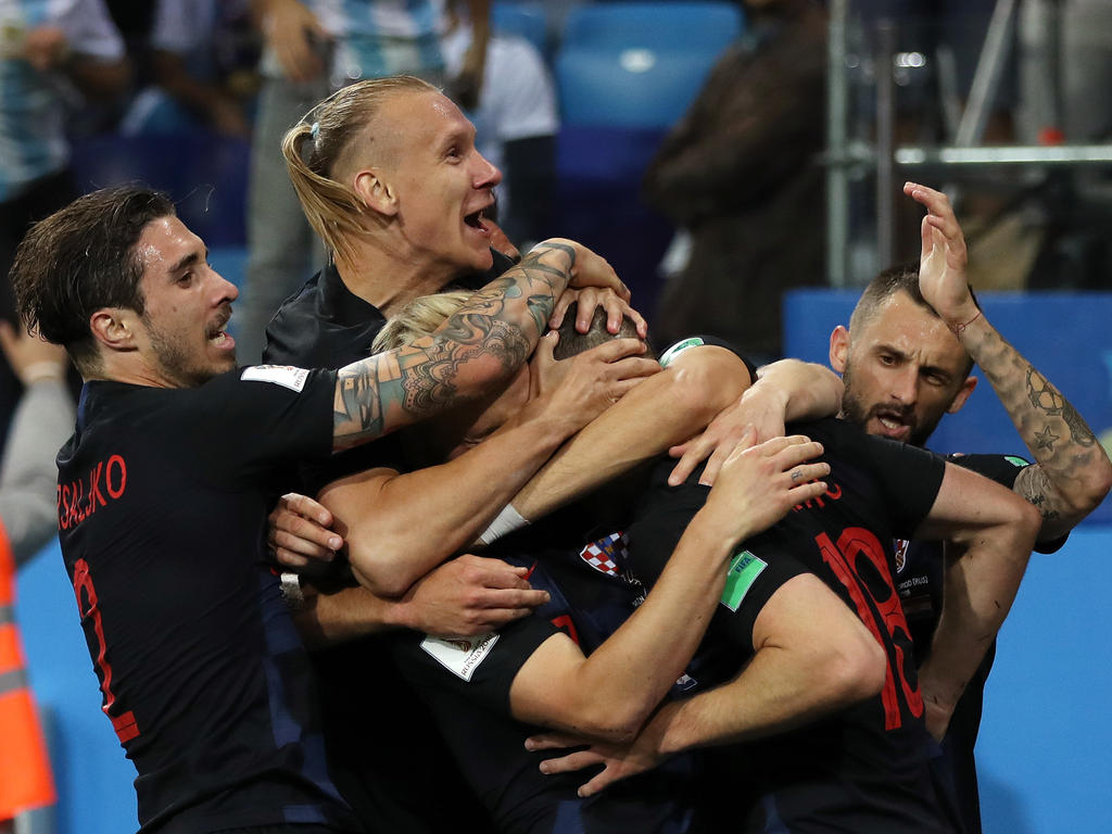 Kroatischer Jubel nach der starken Leistung gegen Argentinien