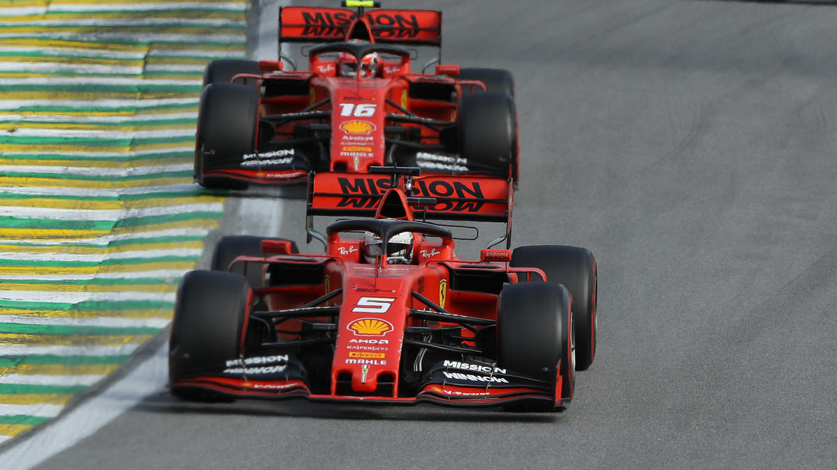 Sebastian Vettel und Charles Leclerc kollidierten in Brasilien Sebastian Vettel und Charles Leclerc kollidierten in Brasilien