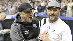 Lukas Kwasniok (l.) soll Trainer-Favorit des FC Schalke 04 sein