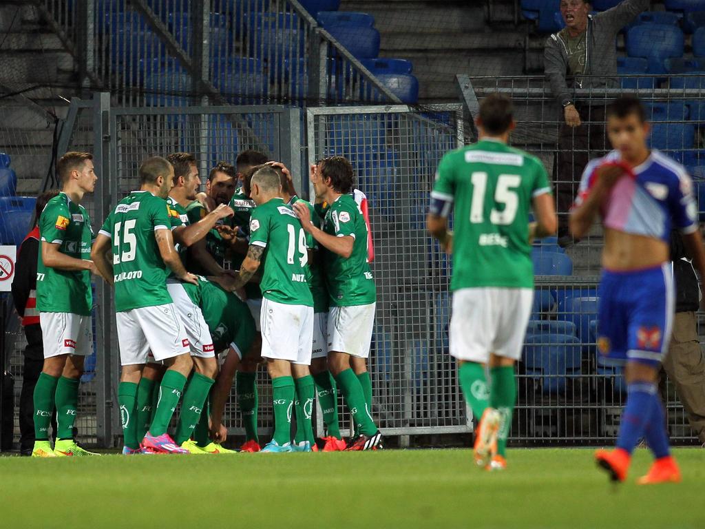 Großer Jubel beim FC St. Gallen Großer Jubel beim FC St. Gallen