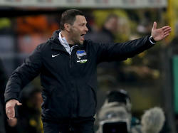 Hertha-Trainer Pál Dárdai blickt enttäuscht zurück auf die Reise in den Ruhrpott