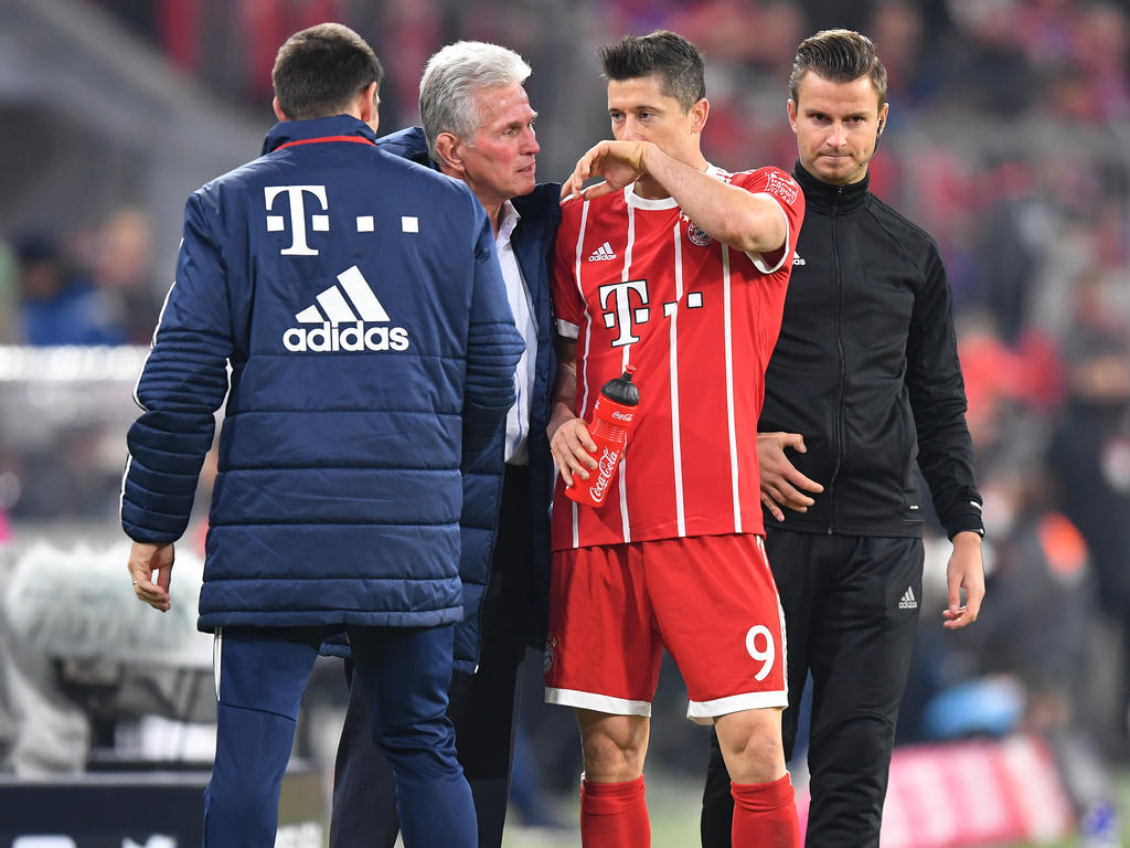 Bayern-Trainer Jupp Heynckes musste Robert Lewandowski auswechseln