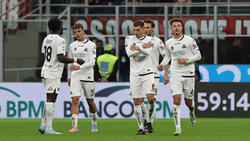Daniel Maldini (3.v.r.) traf gegen den AC Mailand