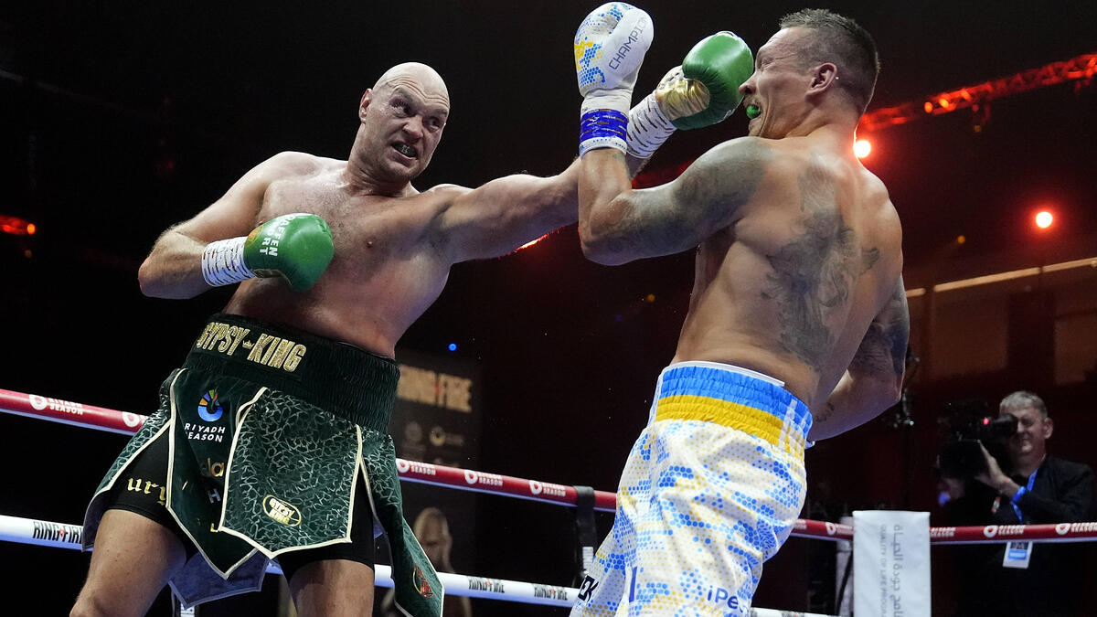 Tyson Fury (l.) verlor zuletzt beide Kämpfe gegen Oleksandr Usyk (r.)
