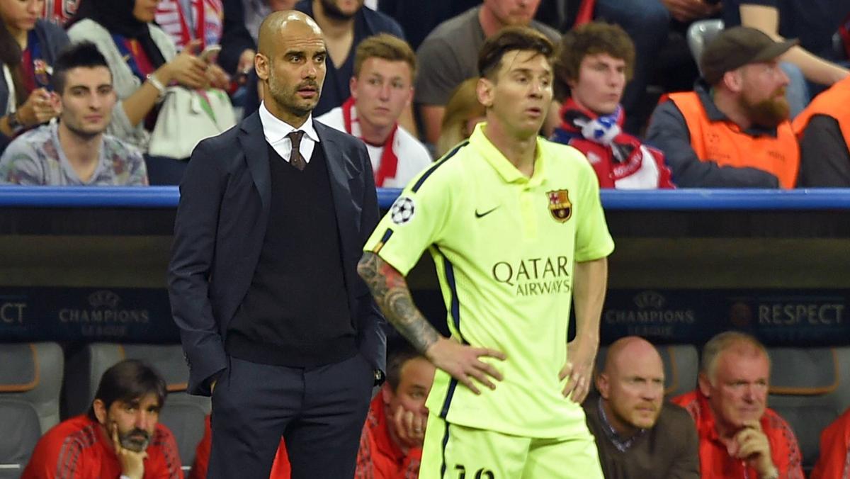 Beteiligen sich am Kampf gegen das Coronavirus: Pep Guardiola und Lionel Messi Beteiligen sich am Kampf gegen das Coronavirus: Pep Guardiola und Lionel Messi