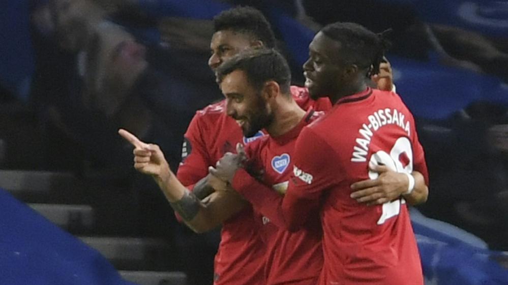 Bruno Fernandes (M.) schießt ManUnited zum Sieg Bruno Fernandes (M.) schießt ManUnited zum Sieg