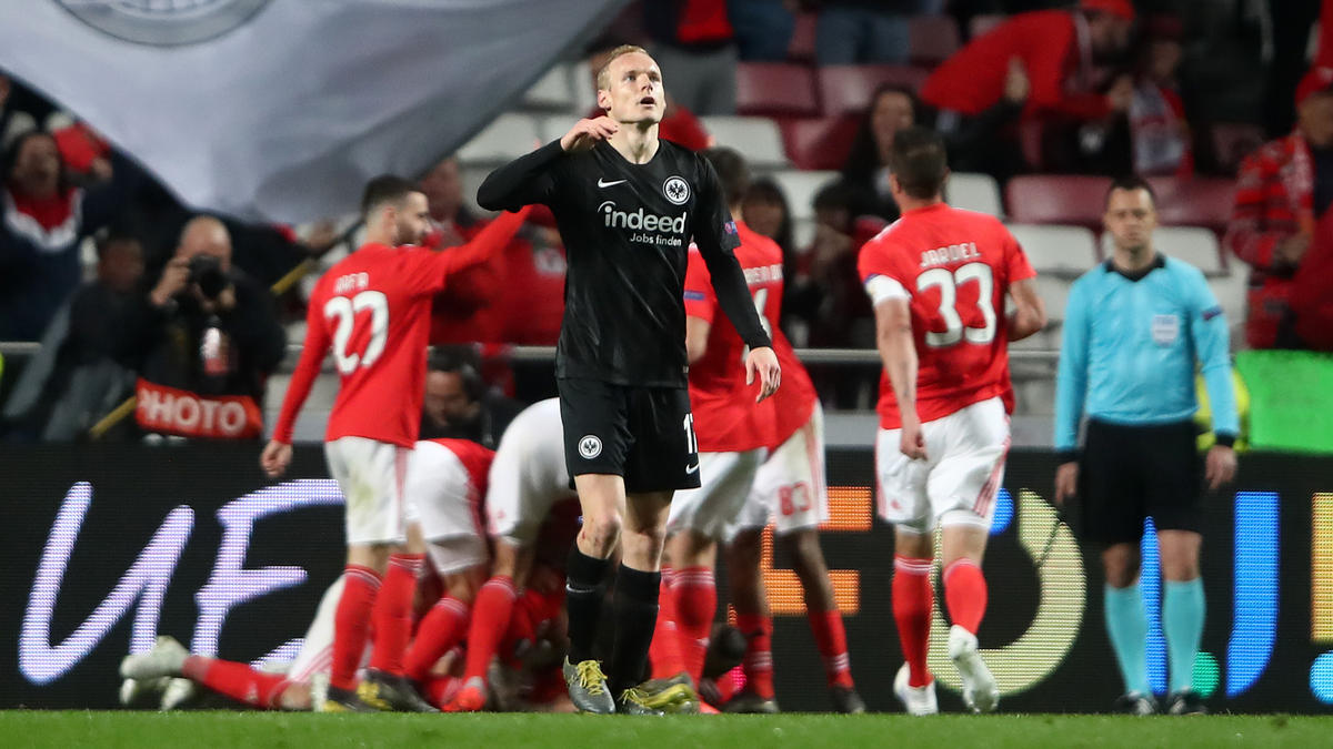 Sebastian Rode verlor mit Eintracht Frankfurt in Lissabon Sebastian Rode verlor mit Eintracht Frankfurt in Lissabon