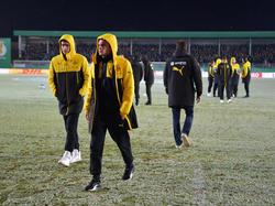 El partido del Borussia Dortmund tuvo que aplazarse por la nieve. (Foto: Imago)