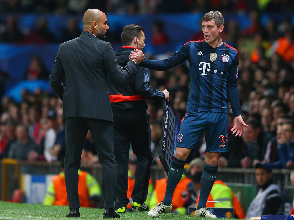 Pep Guardiola und Toni Kroos kennen sich aus ihrer Zeit beim FC Bayern