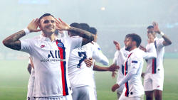 Icardi celebra uno de sus goles ante el Brujas.