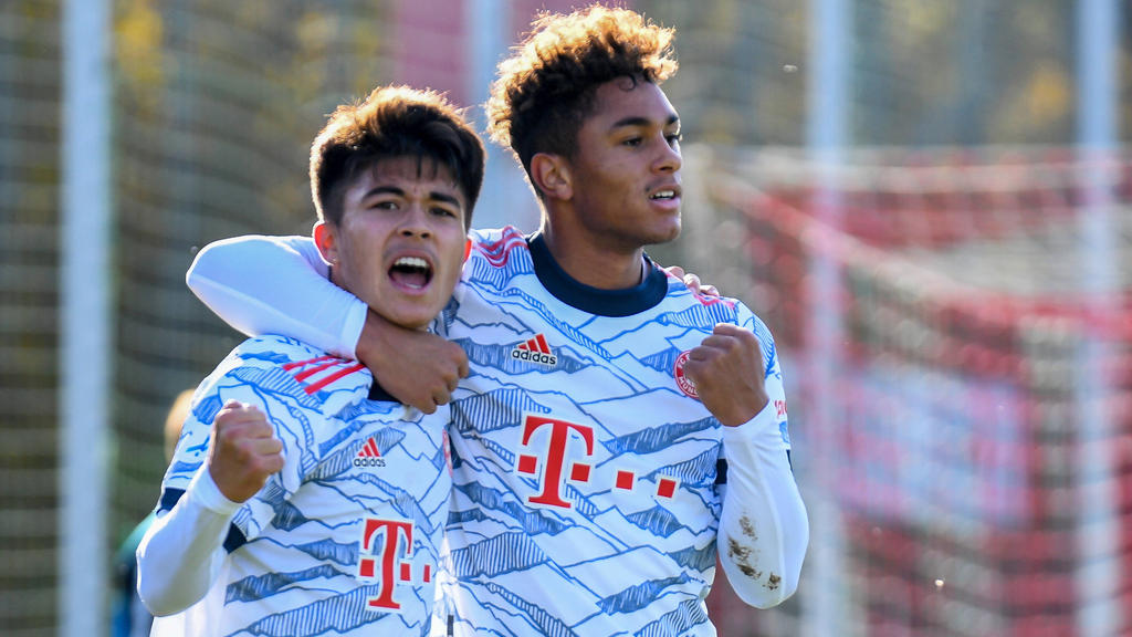 Angelo Brückner (l.) könnte beim FC Bayern von Beginn an ran